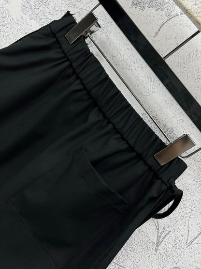 Loewe 25 Pleated Short Skirt Black Polyester Fiber