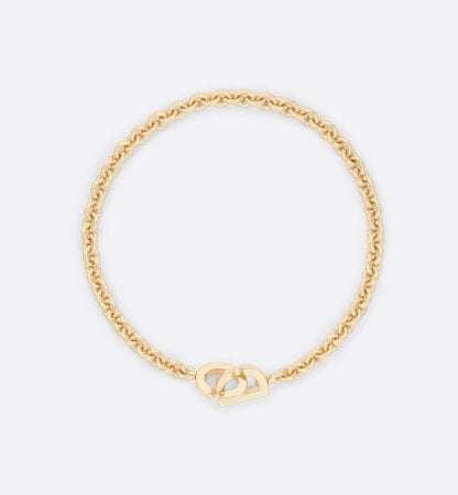 CD 26S CD LOGO CHUNKY CHAIN NECKLACE IN GOLD TONE METAL 631003