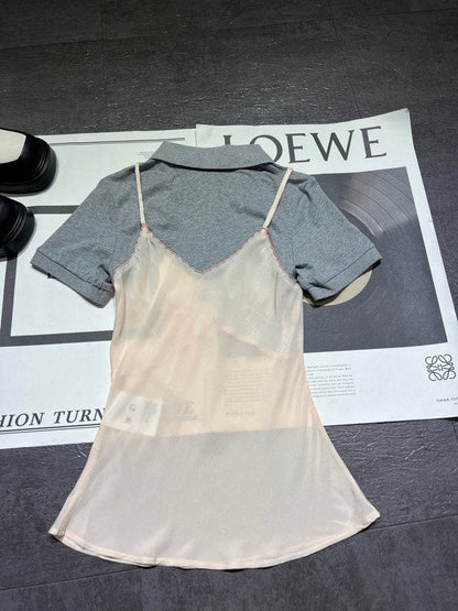 MIUMIU 26S TWO PIECE POLO SET 869