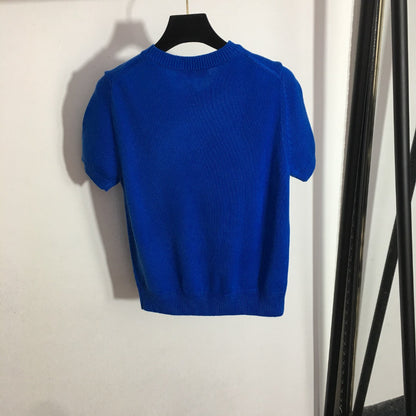 DIOR 26S SHORT-SLEEVE WOOL-BLEND SWEATER 1084