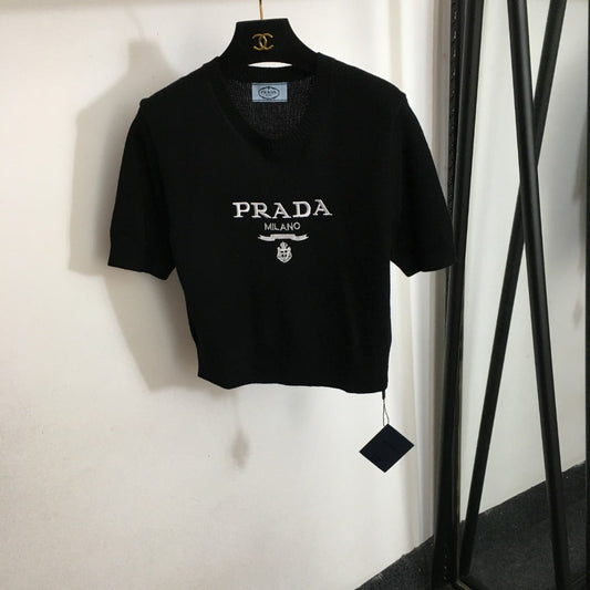 PRADA 25S SHORT-SLEEVE SWEATER 281