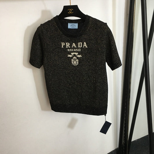 PRADA 25S SHORT-SLEEVE SWEATER 275