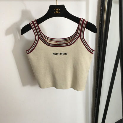 MIUMIU 26S KNITTED CAMISOLE TOP 888