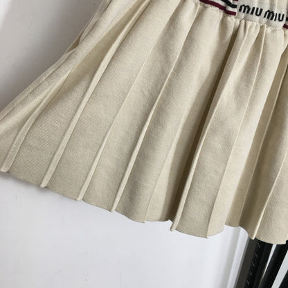 MIUMIU 26S KNITTED MINI PLEATED SKIRT 890